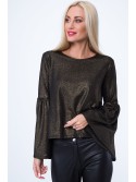 Bluse mit ausgestellten Ärmeln Gold MP16151 - Online-Shop - Boutique